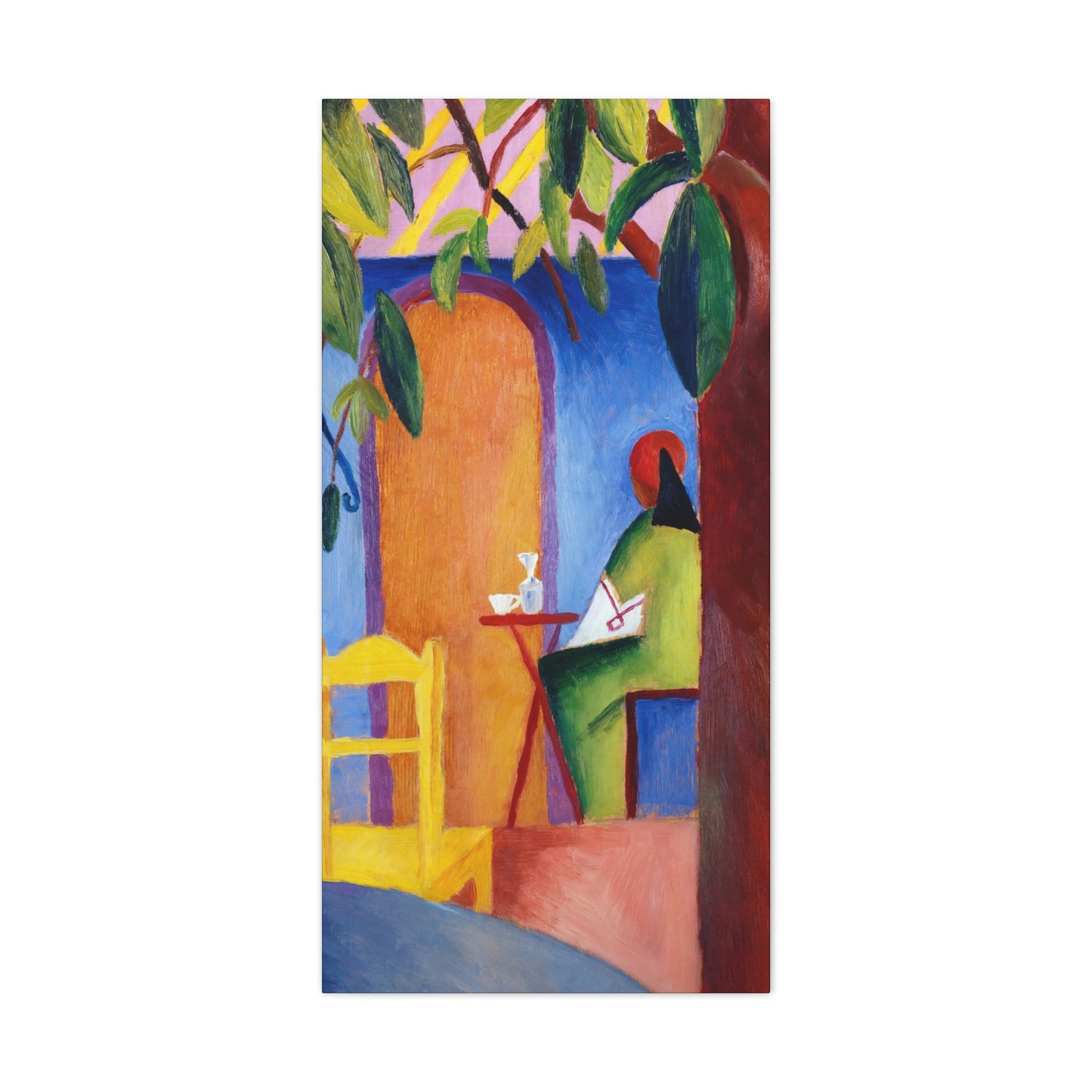 August Macke's Türkisches Café (1914) famous painting. Classic Canvas Print