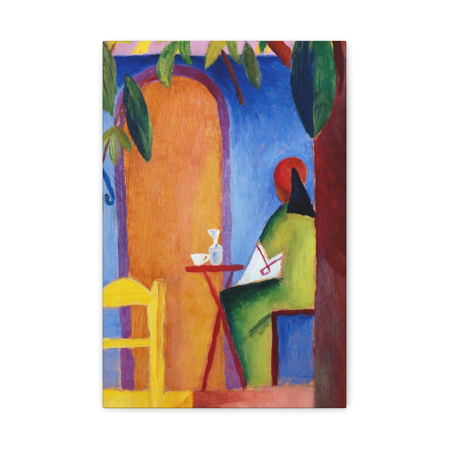 August Macke's Türkisches Café (1914) famous painting. Classic Canvas Print