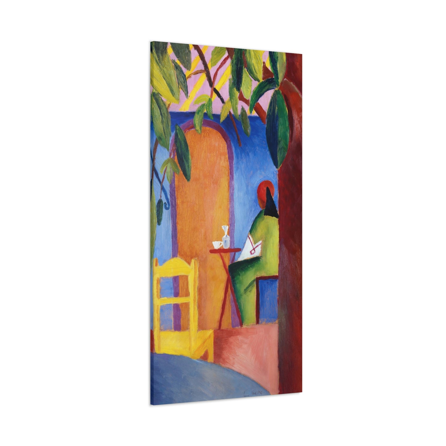 August Macke's Türkisches Café (1914) famous painting. Classic Canvas Print