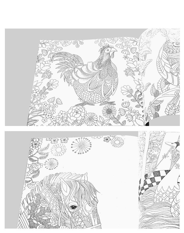 Adult coloring book The Enchanted Forest