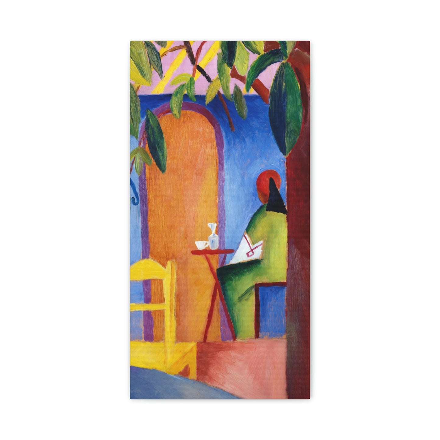 August Macke's Türkisches Café (1914) famous painting. Classic Canvas Print