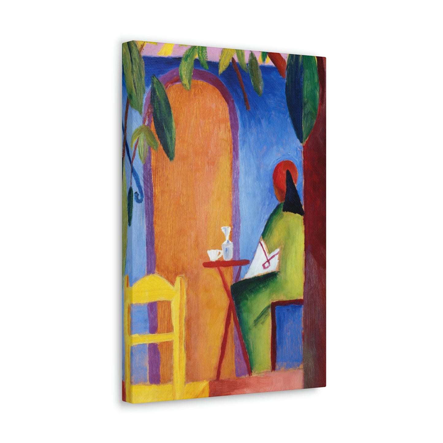 August Macke's Türkisches Café (1914) famous painting. Classic Canvas Print