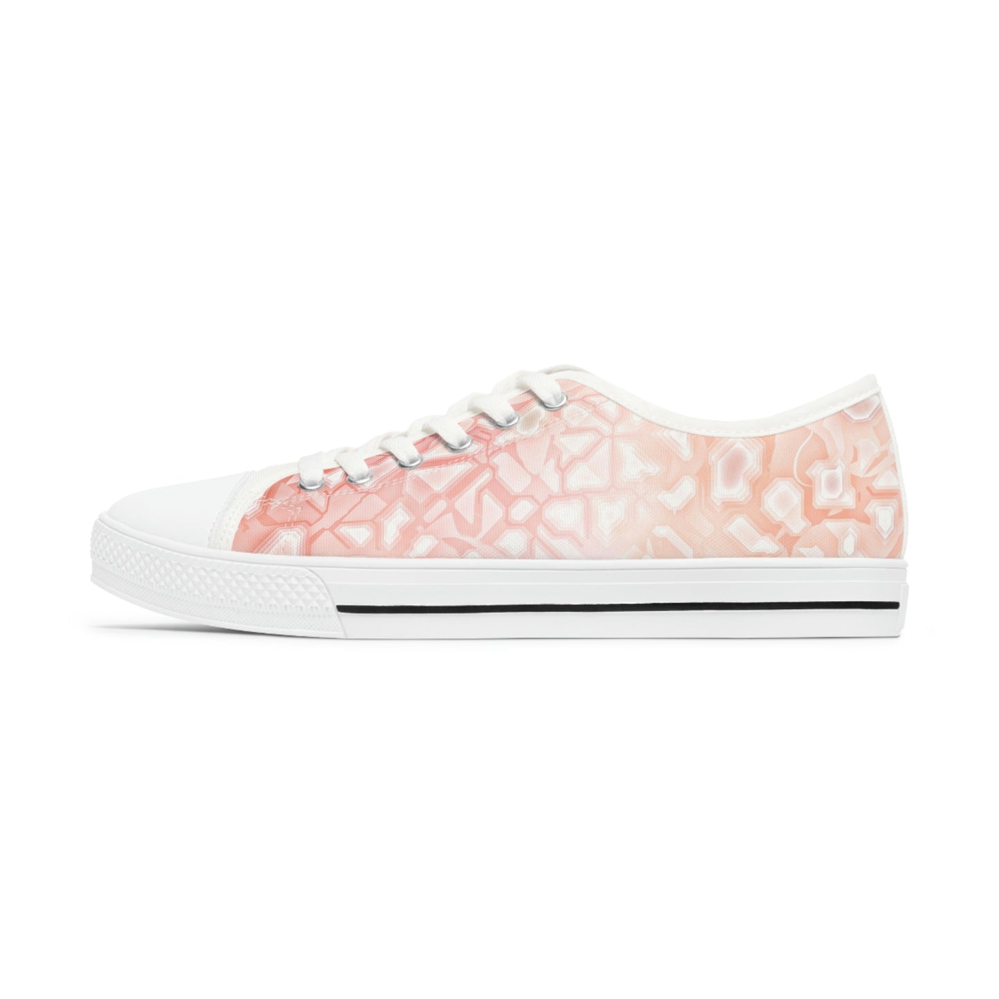 Women's Low Top Sneakers Stylish Pink/Beige/White Design