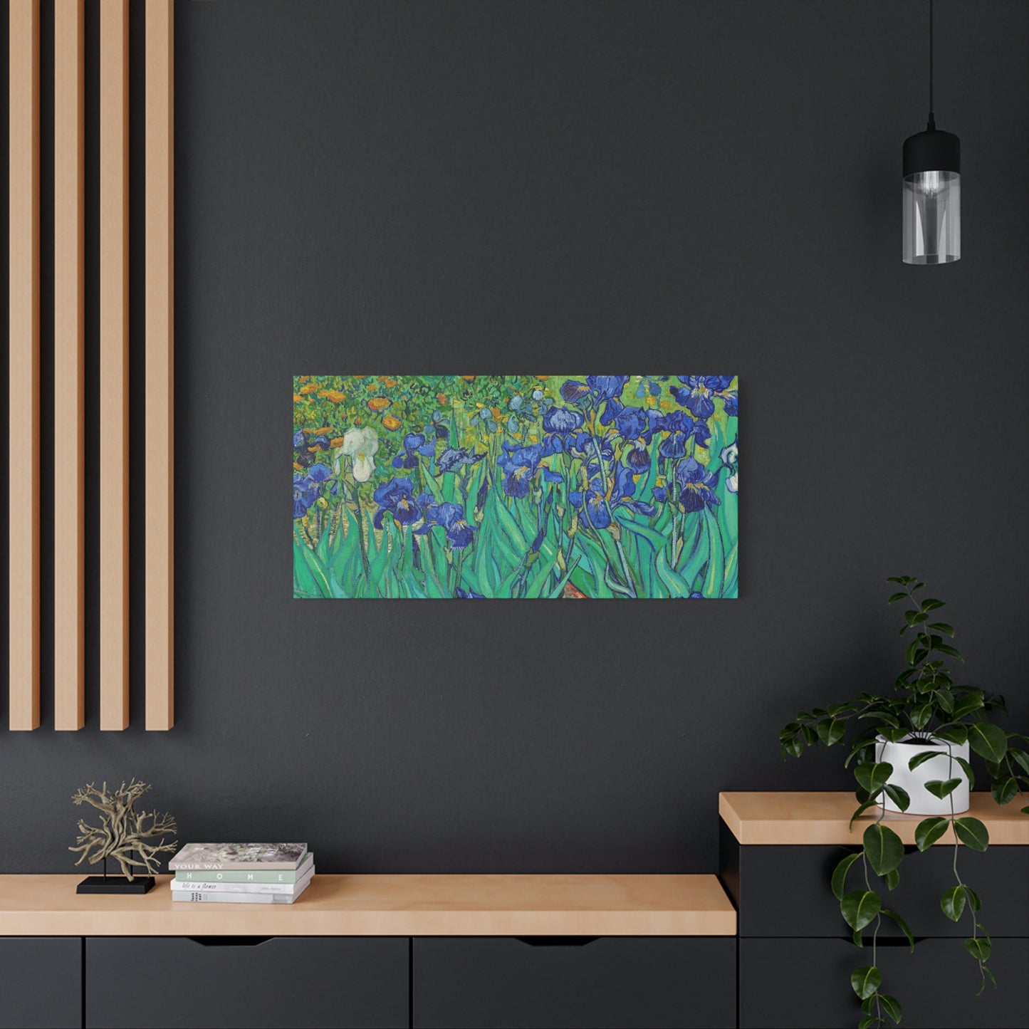 Classic Canvas Blue Iris by Vincent van Gogh amous Flower Painting Reproduction Canvas Print