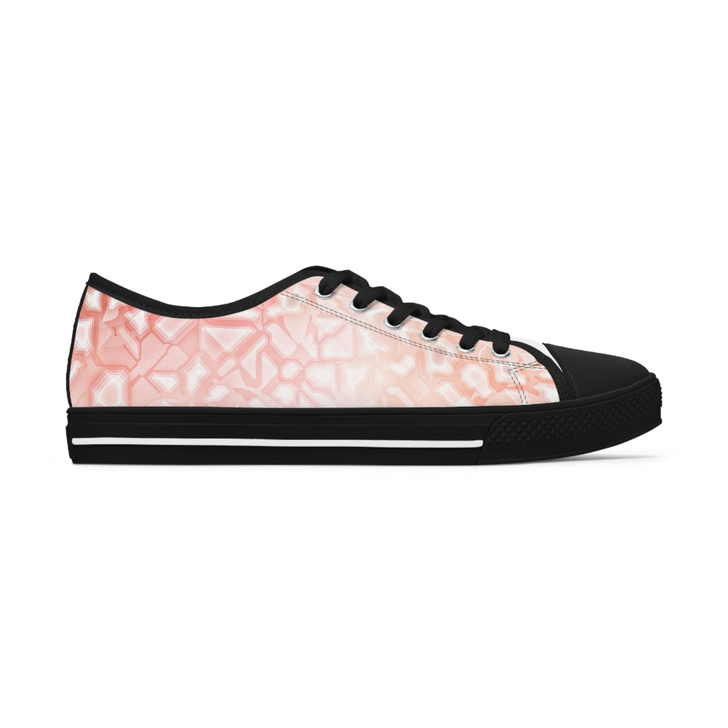 Women's Low Top Sneakers Stylish Pink/Beige/White Design