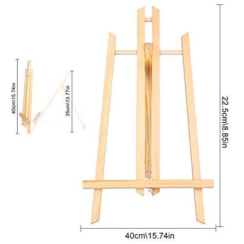 Elegant Wooden Tabletop Easel Set: Compact and Versatile for Art, Exhibitions, and More