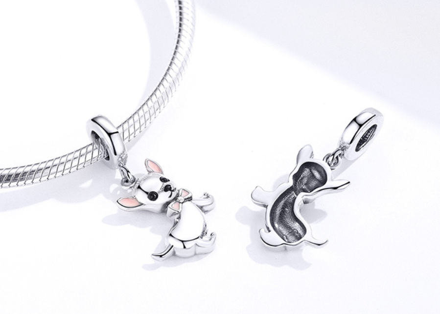 Super Cute Silver Chihuahua Pendant