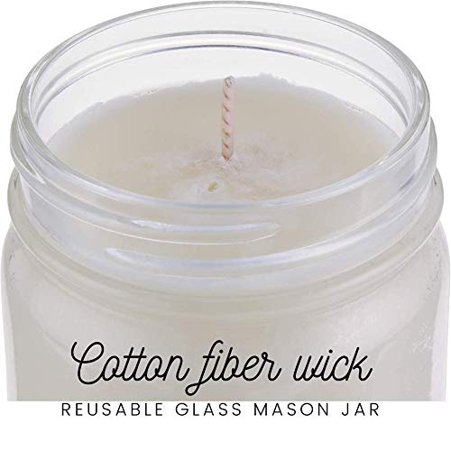 Nika's Home Vanilla Bean Soy Candle - 12oz Mason Jar - Non-Toxic White Soy Candle-Hand Poured Handmade, Long Burning 50-60 Hours Highly Scented All Natural, Clean Burning Large Candle Gift Home Décor