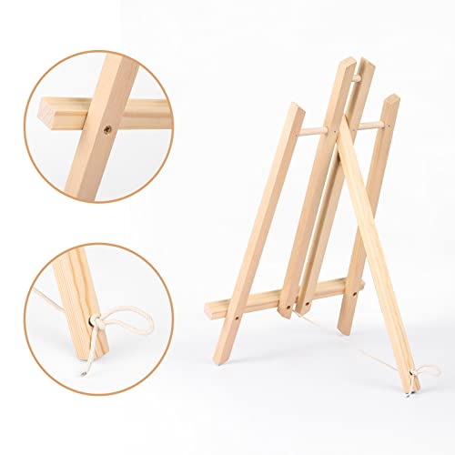 Elegant Wooden Tabletop Easel Set: Compact and Versatile for Art, Exhibitions, and More