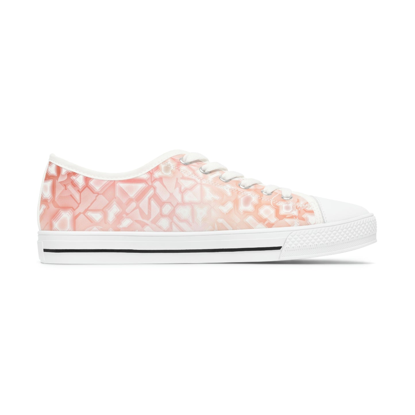 Women's Low Top Sneakers Stylish Pink/Beige/White Design