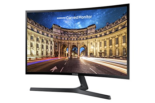 SAMSUNG 27" CF39 Series FHD 1080p Curved Computer Monitor, Ultra Slim Design, AMD FreeSync, 4ms response, HDMI, DisplayPort, VESA Compatible, Wide Viewing Angle, LC27F398FWNXZA, Black