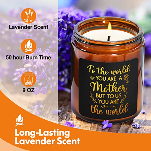 Mothers Day Gifts from Daughter Son, Gifts for Mom, Mom Birthday Gifts, Funny Gifts for Mom Who Have Everything, Thanksgiving Present, Lavender Scented Candles(9oz,Brown)