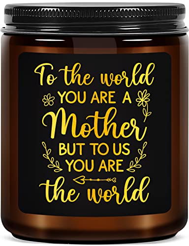 Mothers Day Gifts from Daughter Son, Gifts for Mom, Mom Birthday Gifts, Funny Gifts for Mom Who Have Everything, Thanksgiving Present, Lavender Scented Candles(9oz,Brown)