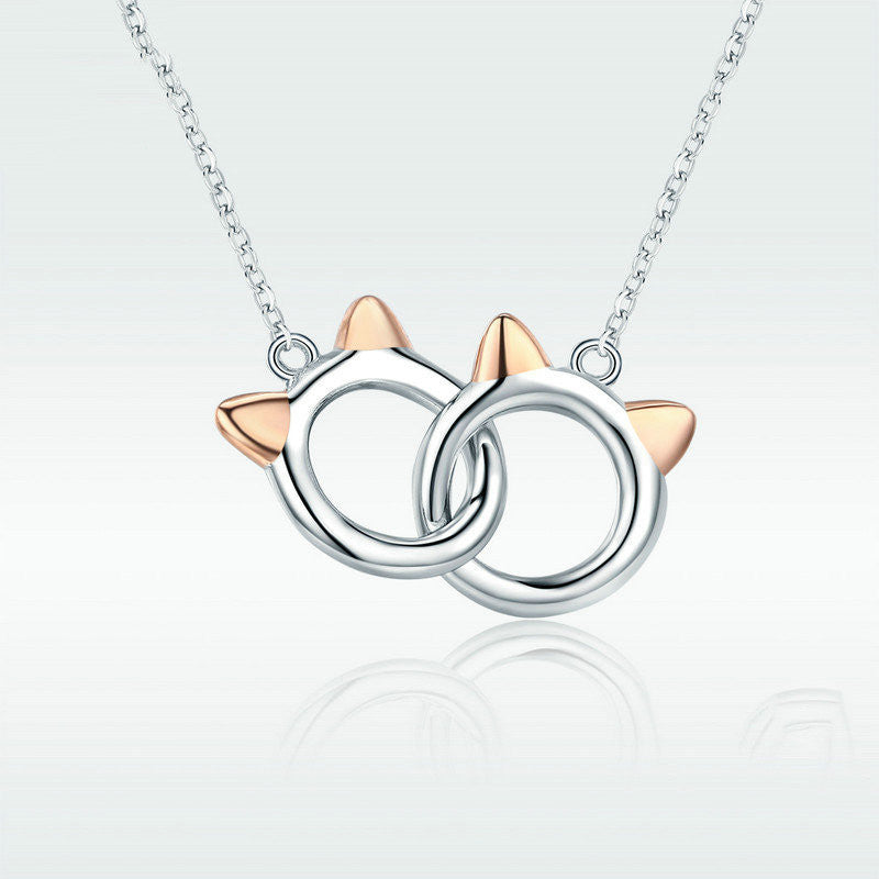 New Sterling Silver Necklace S925 Small for Cat Lovers