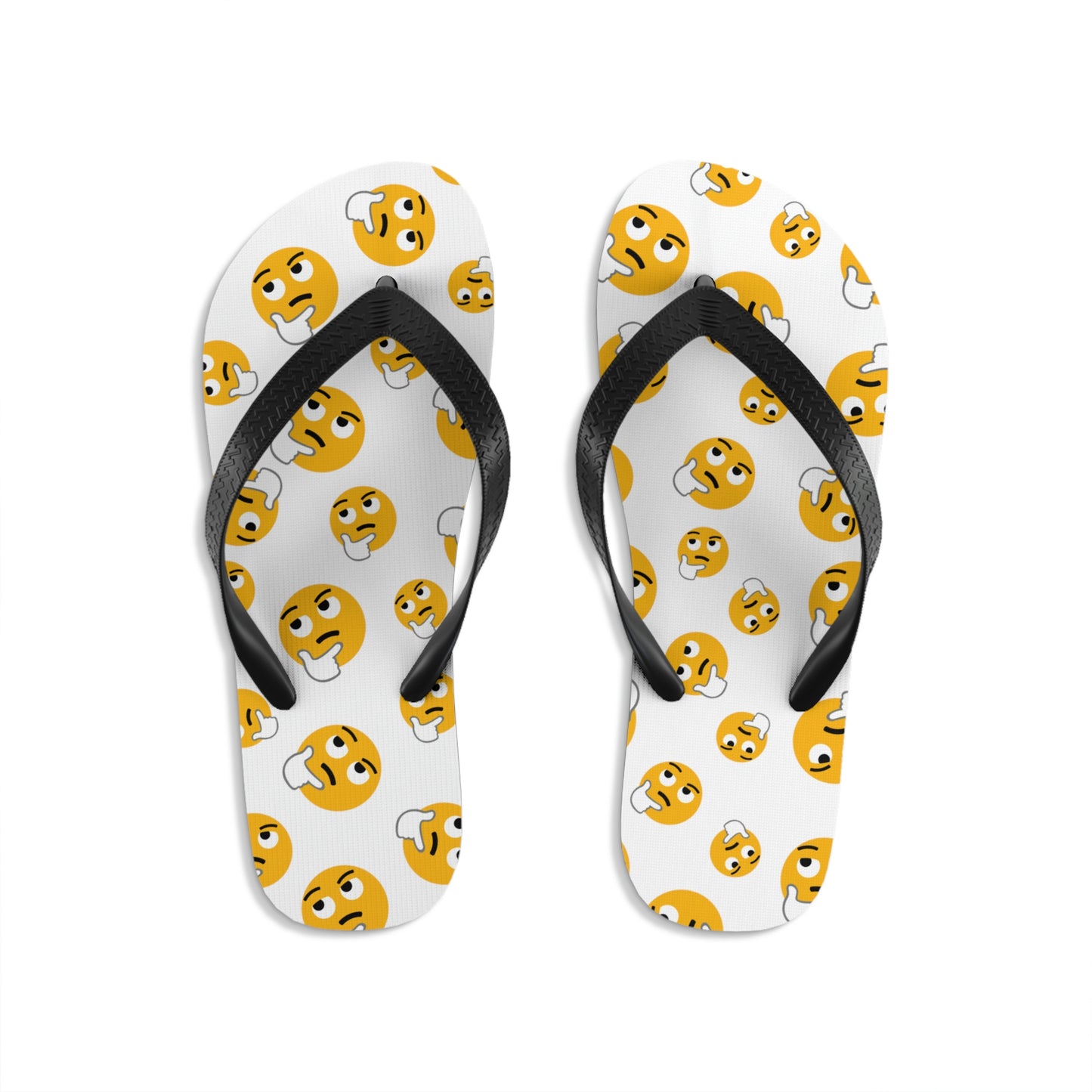 High Quality Emoticon Unisex Flip-Flops