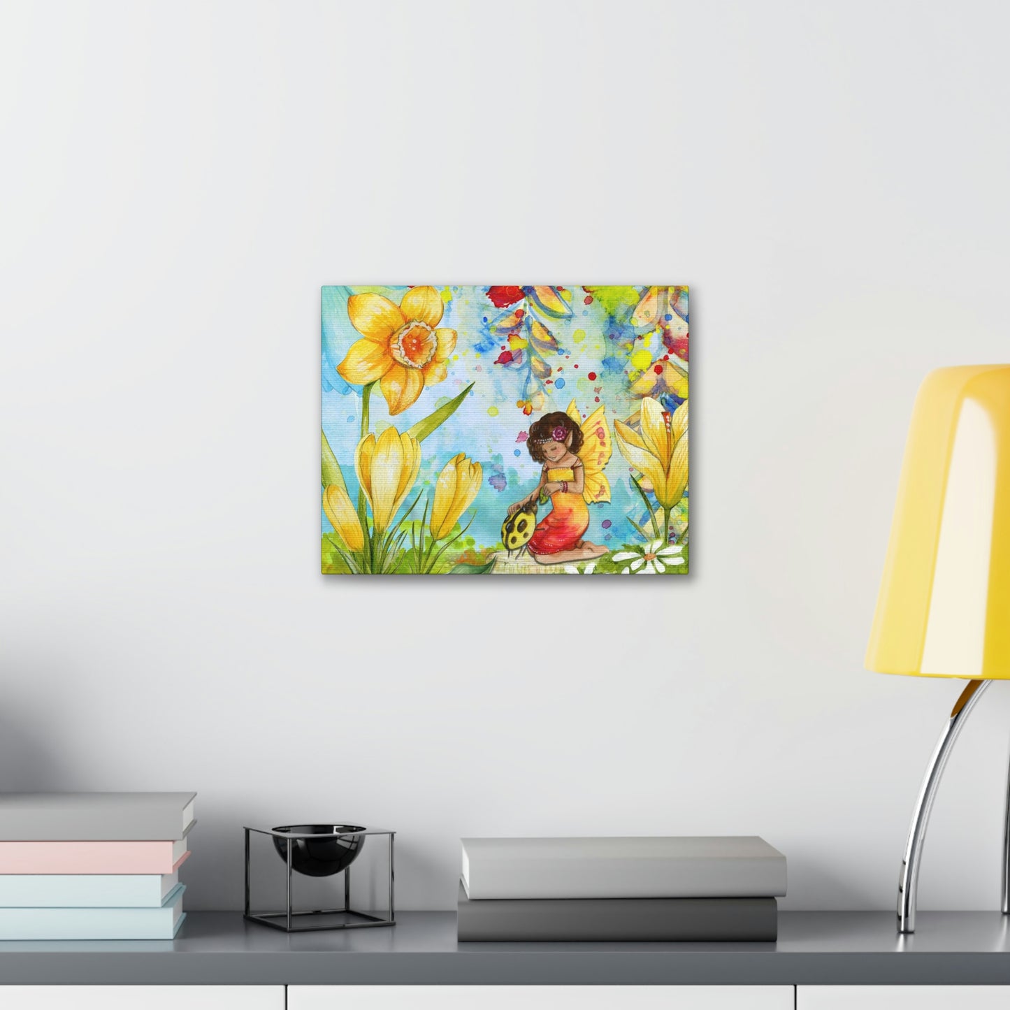 Fairy Milly and Her Beetle Canvas Gallery Wraps