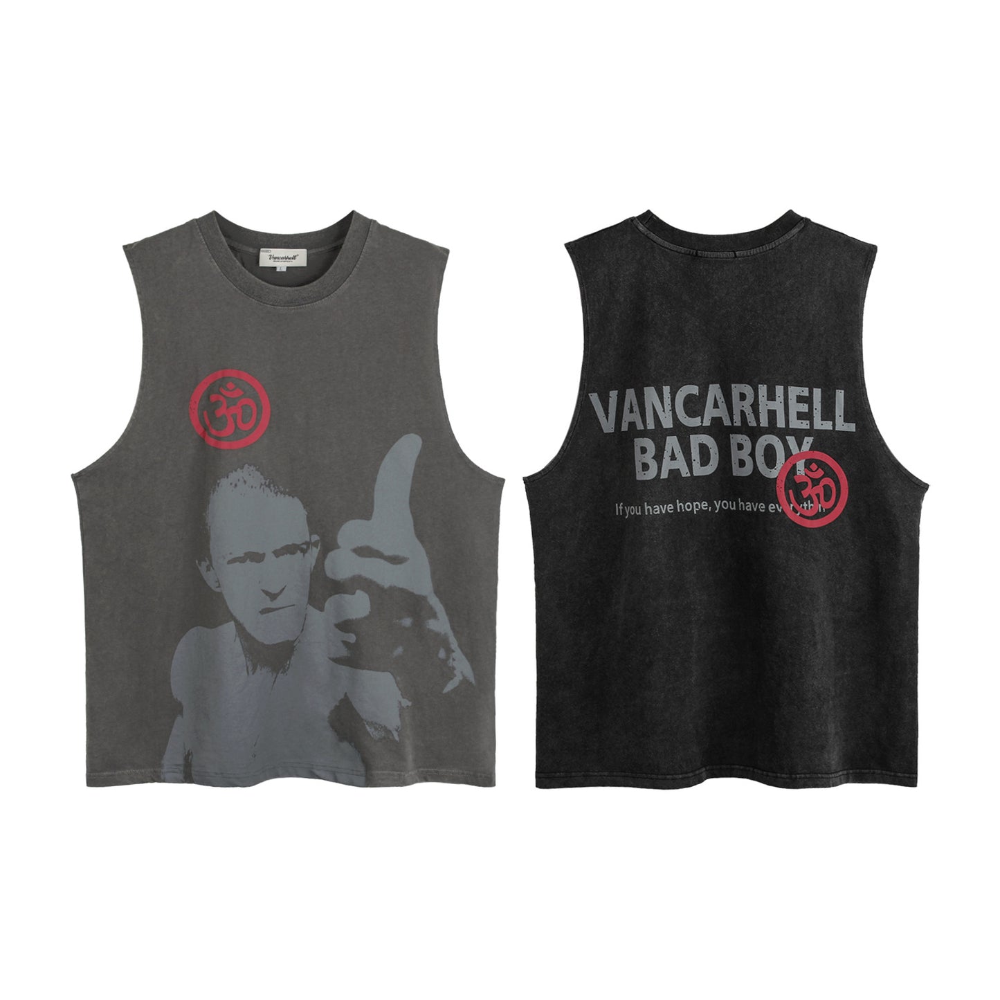 Men's Vintage Portrait Printed Tank Top  Bad Boy