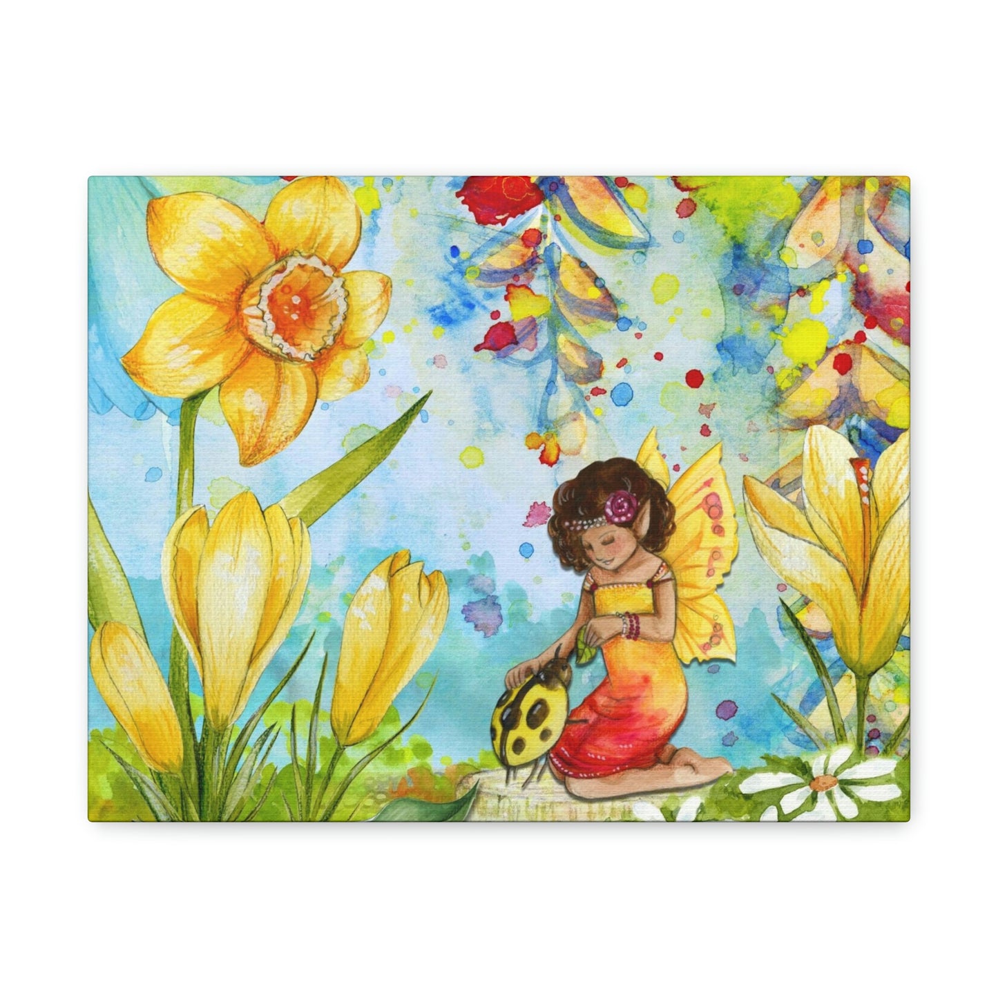 Fairy Milly and Her Beetle Canvas Gallery Wraps