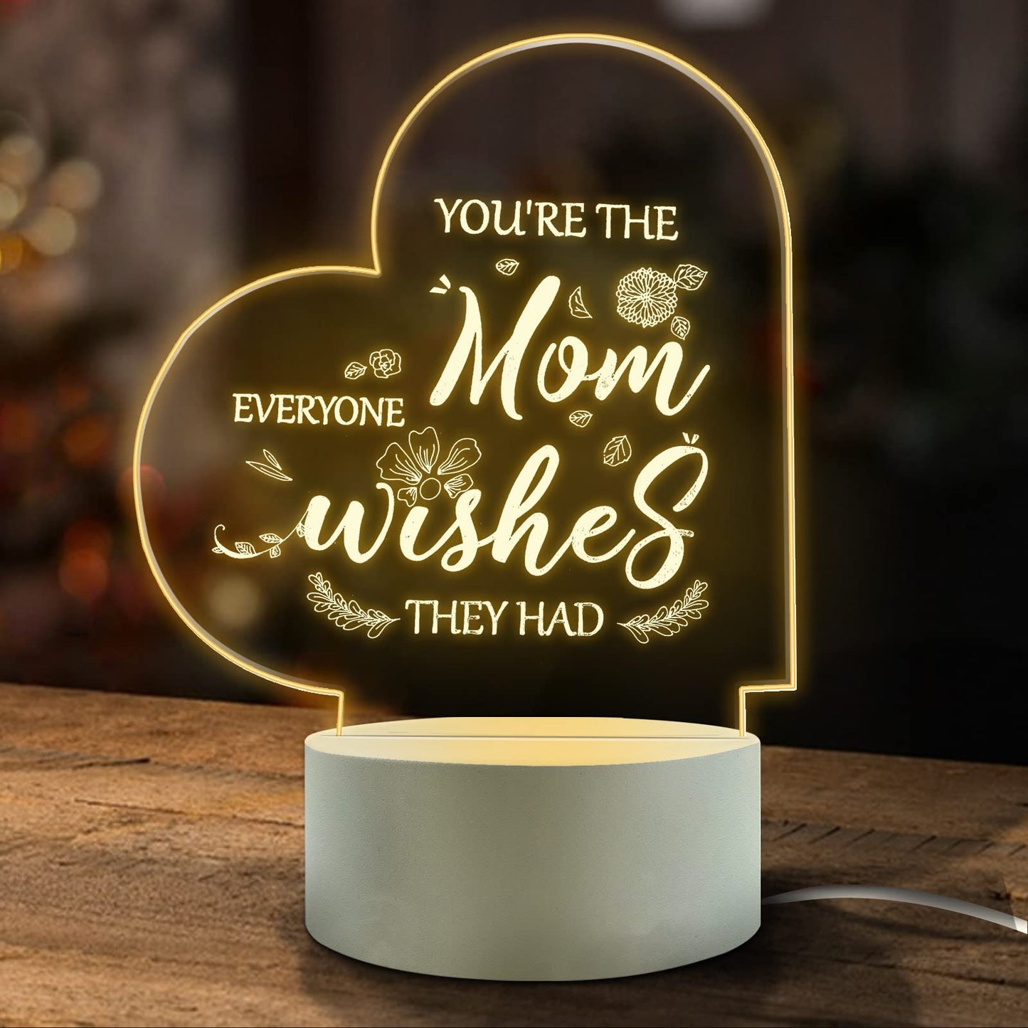 FEBDEY I Love My Mother-Best Mom Birthday Gifts from Daughter Son，Mom Birthday Gifts Night Light，Room Decoration Mom's Gifts