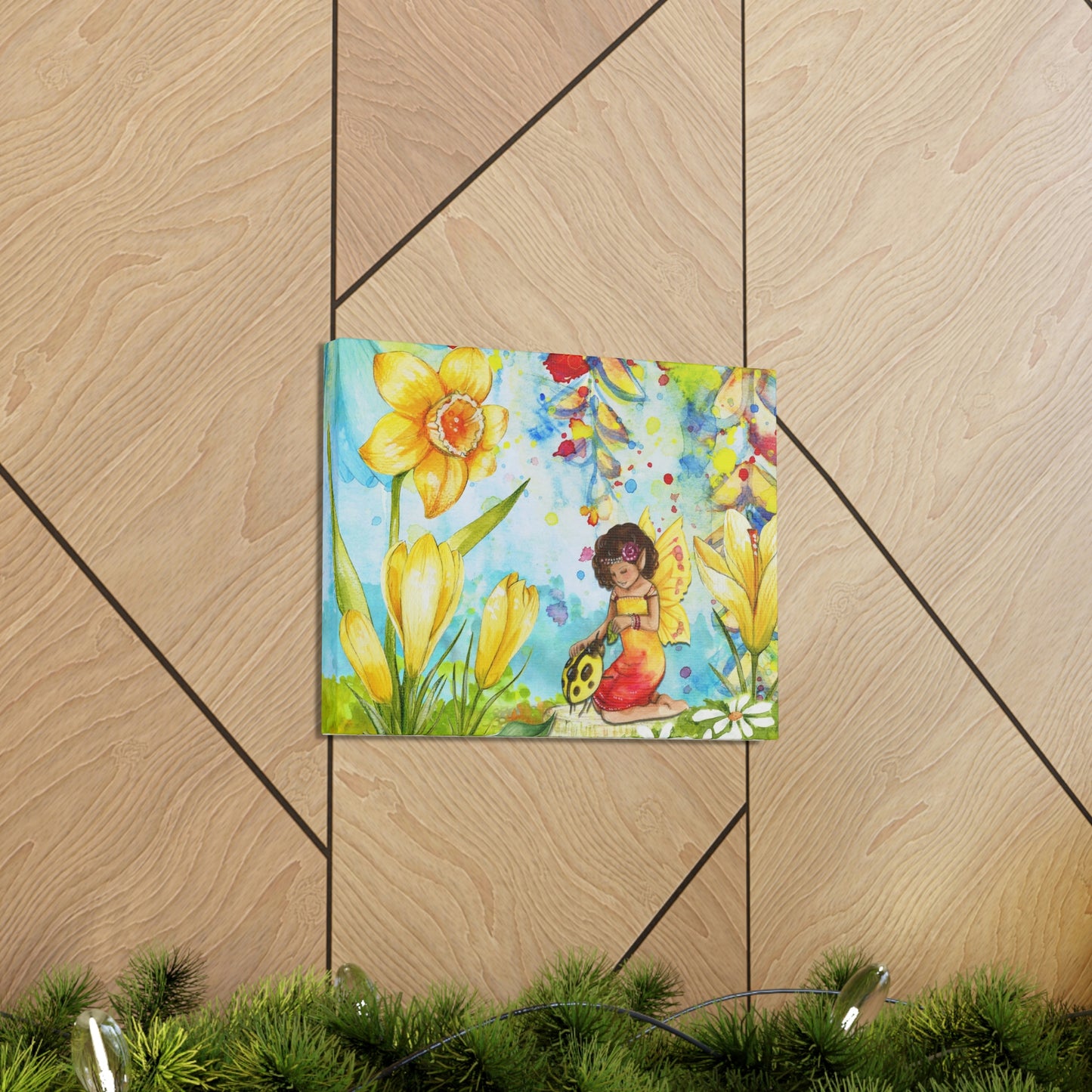 Fairy Milly and Her Beetle Canvas Gallery Wraps