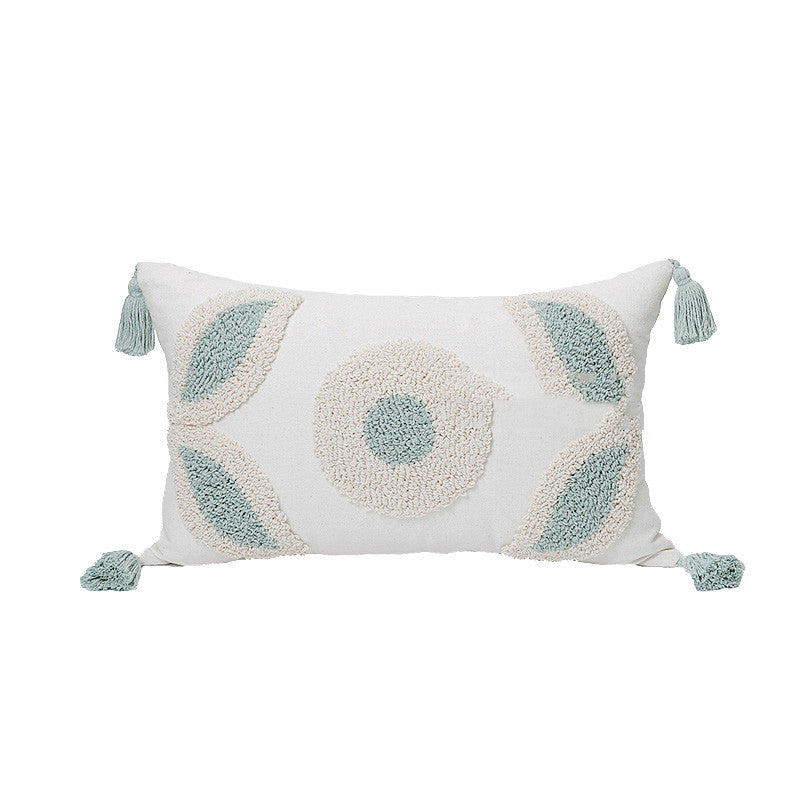 Home Fashion Simple Embroidery Geometric Pillowcase