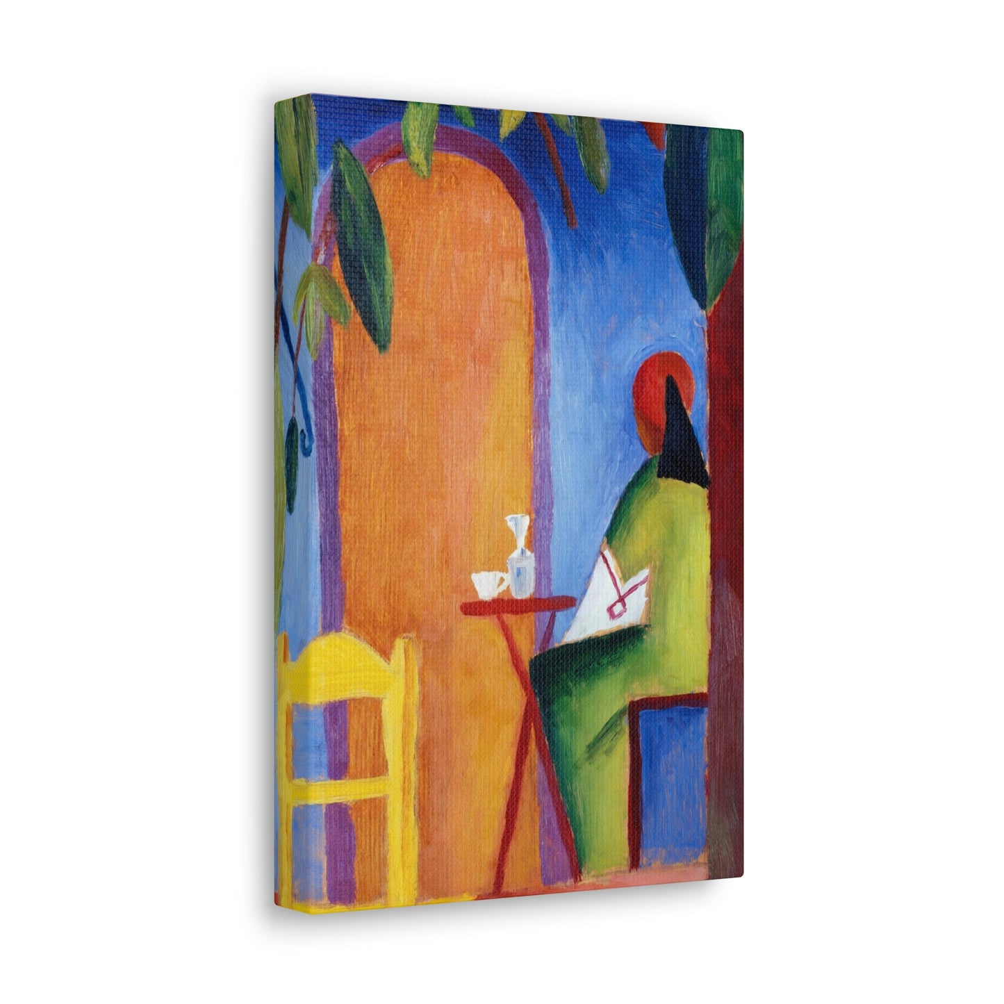 August Macke's Türkisches Café (1914) famous painting. Classic Canvas Print