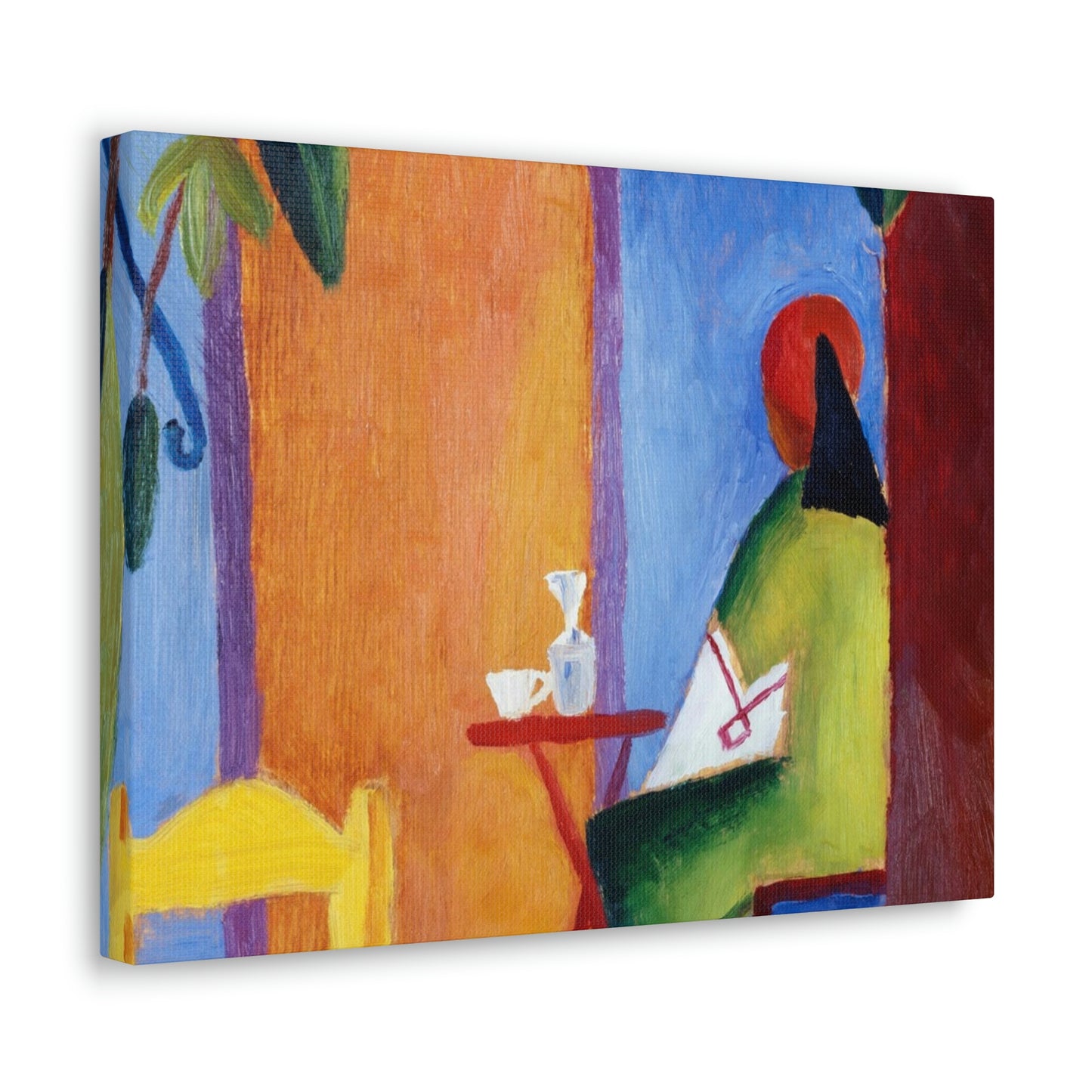 August Macke's Türkisches Café (1914) famous painting. Classic Canvas Print