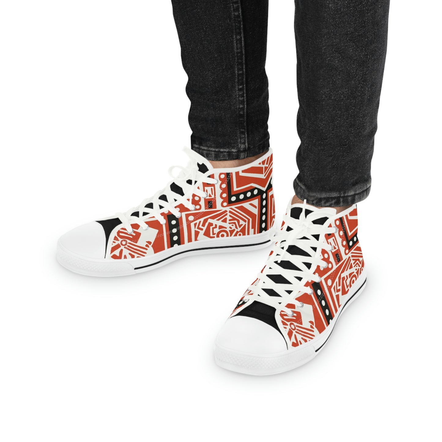 Men's High Top Sneakers Charles Goy Cubic Shapes