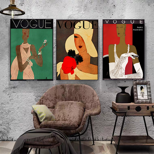 Vintage Cuadros Fashion Figure Quotes Poster and Prints Canvas Painting Abstract Women Wall Art Pictures Livingroom Nordic Decor