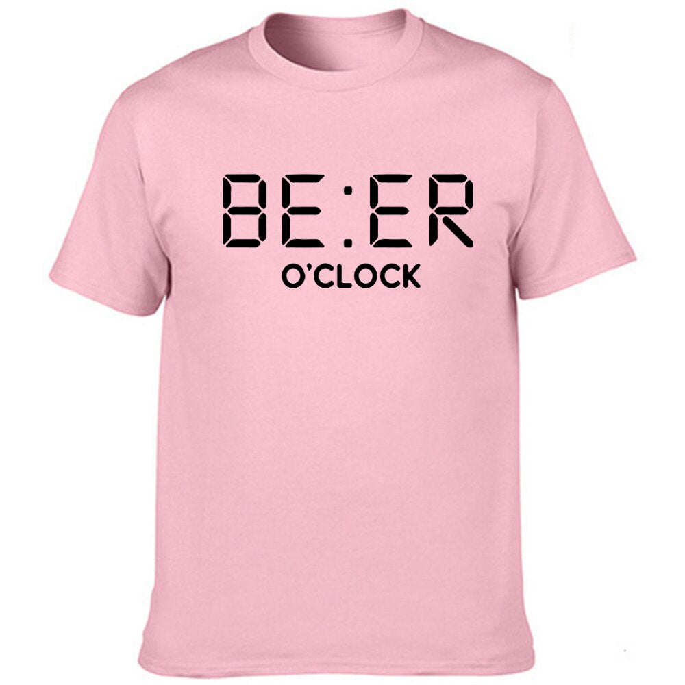 Men's 'Beer O'Clock' Humor T-Shirt - Cool & Comfy Summer Streetwear