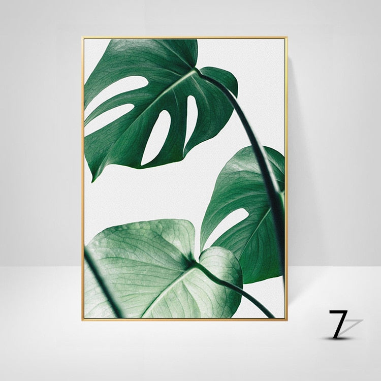 Monstera Green Plant Leaves Pineapple Parrot Painting Home Wall Decoration Tropical Wall Art Pictures Canvas Painting Posters