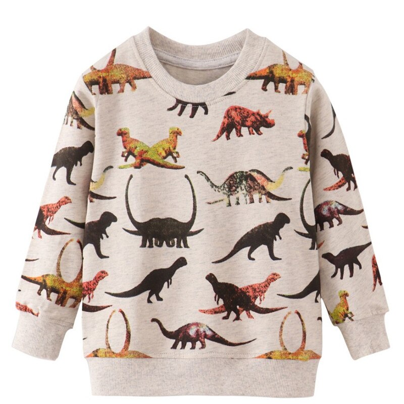 Dino Delight: 2024 Spring Cotton Sweatshirts for Boys and Girls