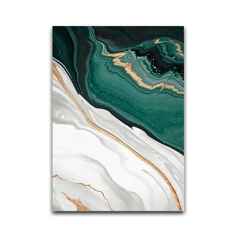 Minimalist Abstract Wall Poster Modern Style Canvas Print Green Texture Painting Contemporary Art Room Decoration Picture