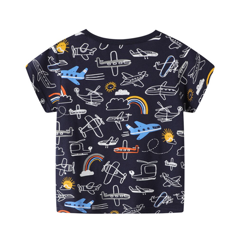 Sky High Fun: Cartoon Aircraft T-Shirts for Summer