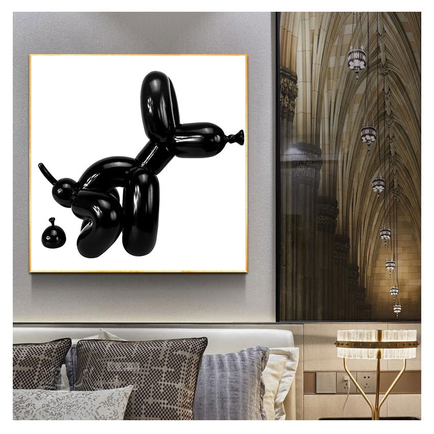 Bathroom Wall Decor Toilet Sign Popart Prints Home Decoration Contemporary Art Picture Canvas Balloon Dog Print Modern Poster