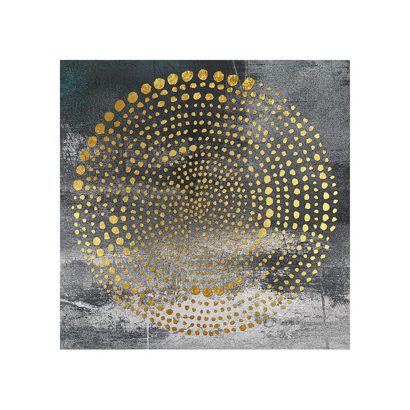 "Golden Hues Abstract" - Modern Wall Art with Gold Foil Accents