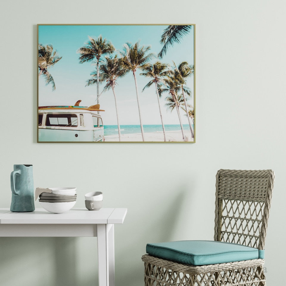 Scandinavian Decor Landscape Interior Paintings Modern Home Prints Sea Beach Tropical Wall Art Canvas Pictures Nordic Poster