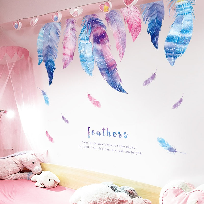 Cartoon Unicorn Princess Wall Stickers for Kids room Kindergarten Girls room Decor Eco-friendly Vinyl Wall Decals Art Home Decor