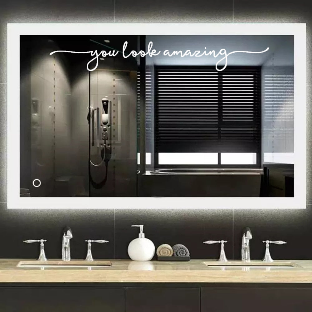 Radiate Confidence: You Look Amazing Mirror Decal - Stylish Bathroom Decor and Home Inspiration