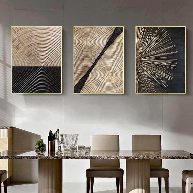 Abstract Luxury Wall Art Poster Gold Black Surround Canvas Painting Nordic Decorative Painting Home Decor Living Room