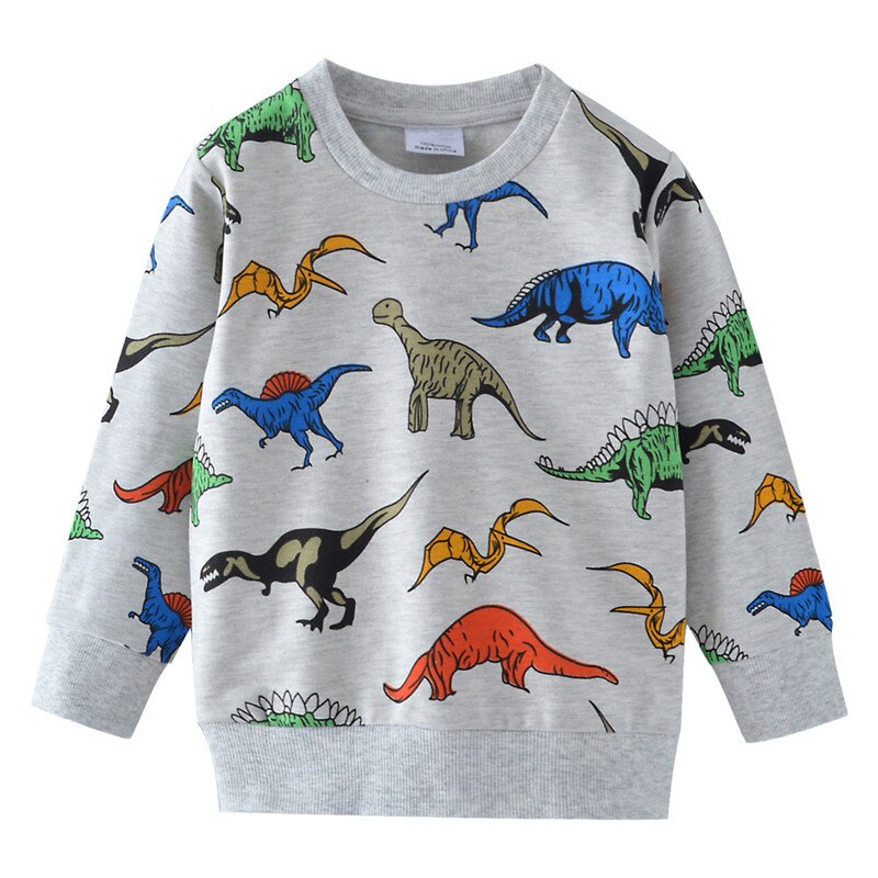 Dino Delight: 2024 Spring Cotton Sweatshirts for Boys and Girls