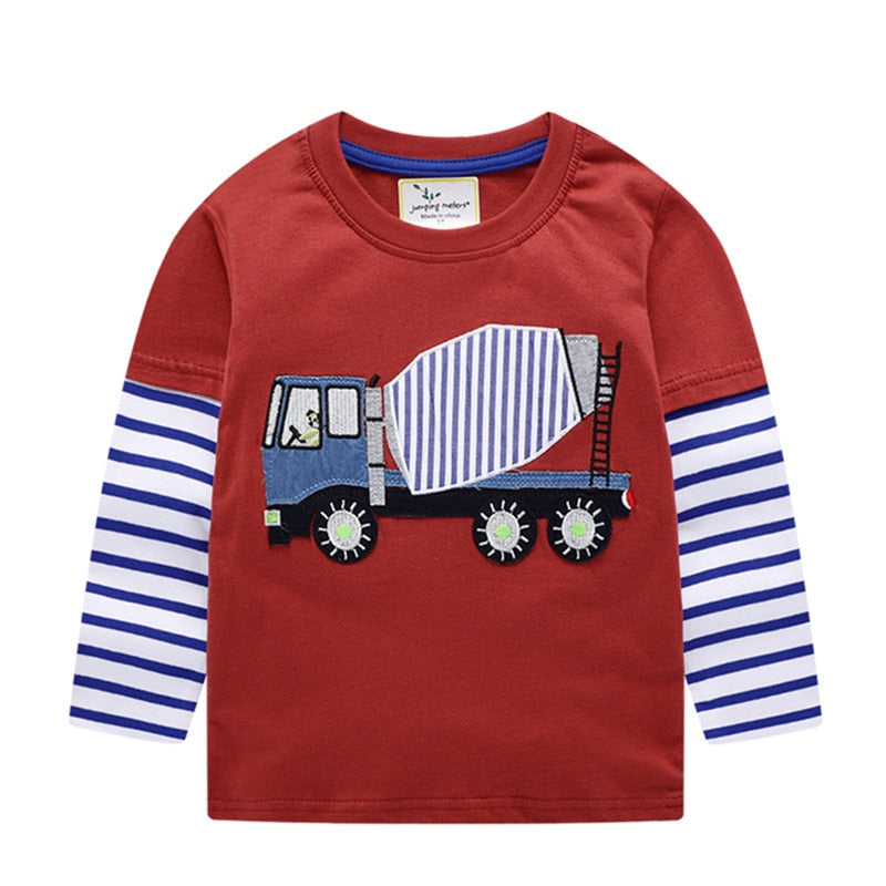 Spring Stripes & Fun: Applique Cotton T-Shirts for Boys and Girls