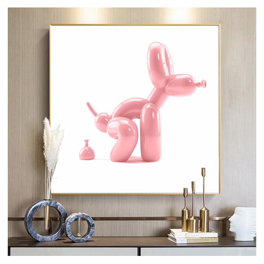 Bathroom Wall Decor Toilet Sign Popart Prints Home Decoration Contemporary Art Picture Canvas Balloon Dog Print Modern Poster