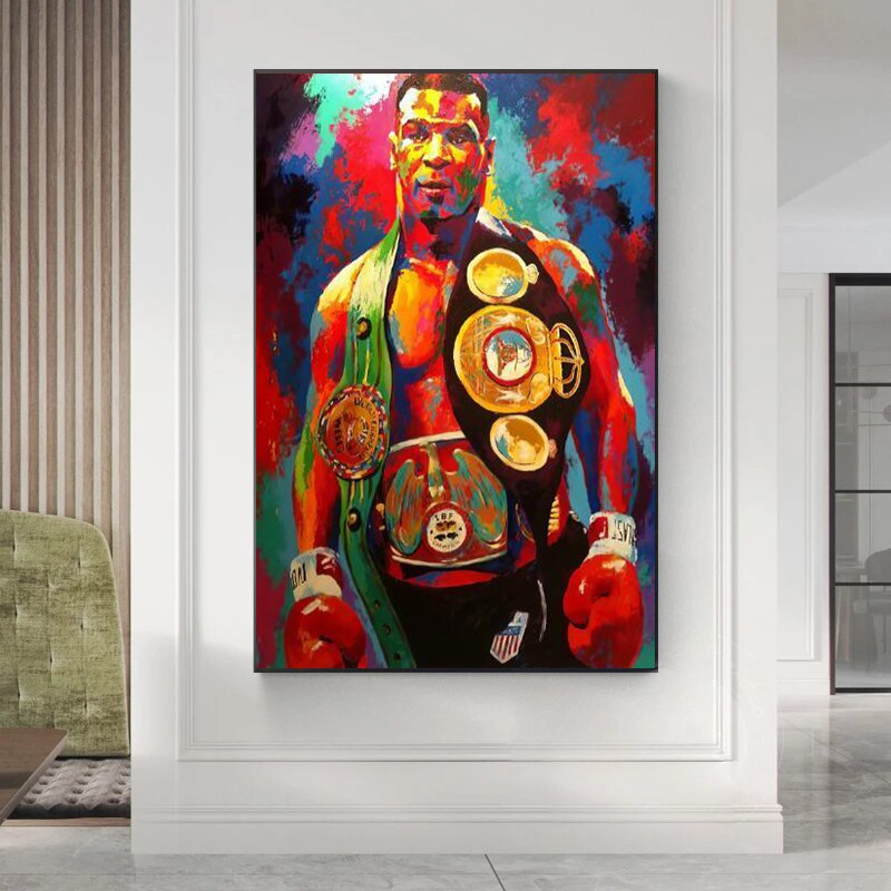 Boxing Mike Tyson Wall Art Painting Star Posters Prints Canvas Painting Print Pictures for Living Room Decoration