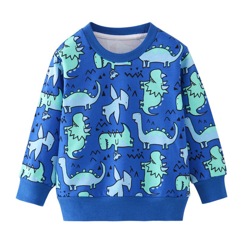 Dino Delight: 2024 Spring Cotton Sweatshirts for Boys and Girls