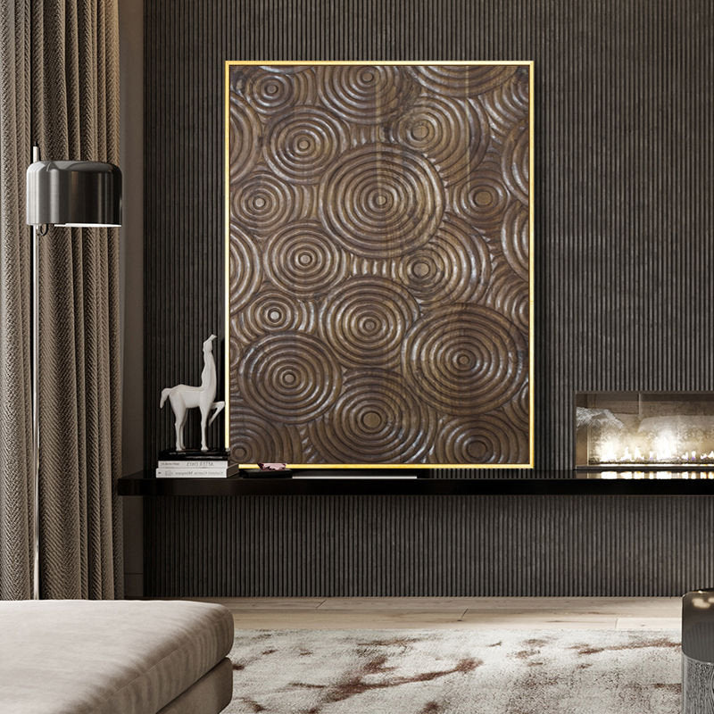 Abstract Luxury Wall Art Poster Gold Black Surround Canvas Painting Nordic Decorative Painting Home Decor Living Room