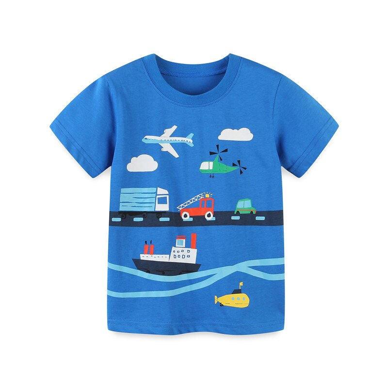 Sky High Fun: Cartoon Aircraft T-Shirts for Summer