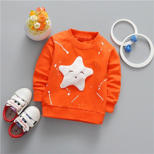 Starry Comfort: Cozy Long Sleeve Sweatshirt for Baby Girls and Boys