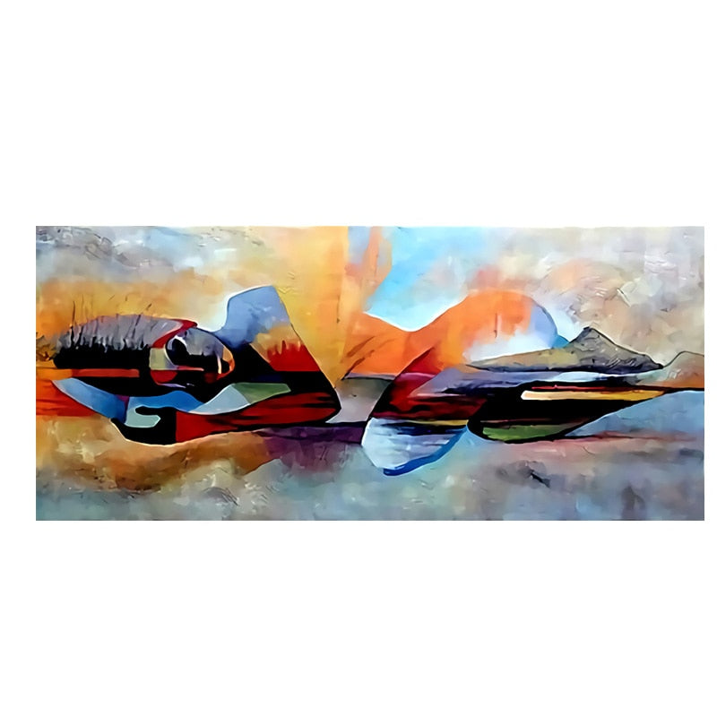 Watercolor Lord Buddha Abstract Oil Painting on Canvas Religious Posters and Prints Cuadros Wall Art Pictures For Living Room