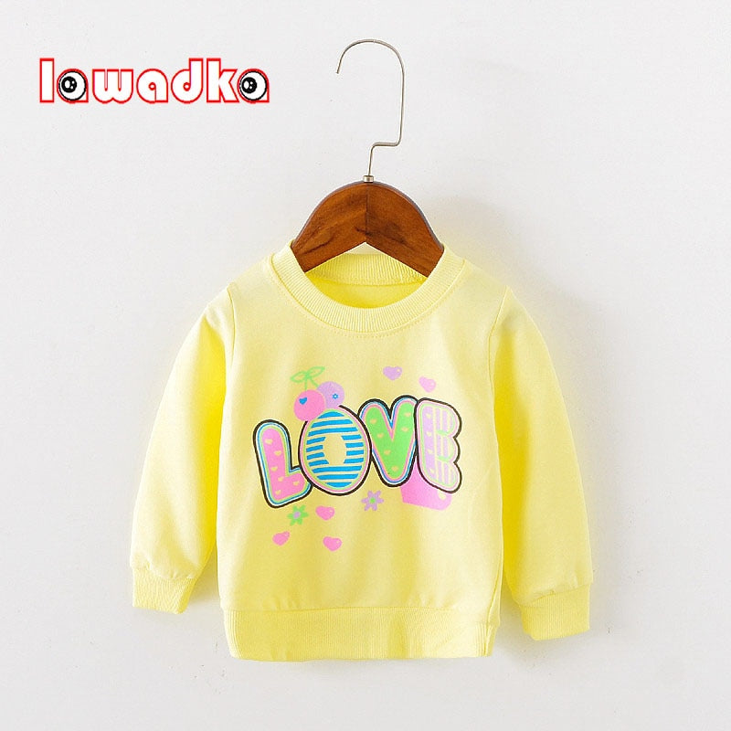 Lawadka Love Pattern: Cozy Long Sleeve Tops for Baby Girls